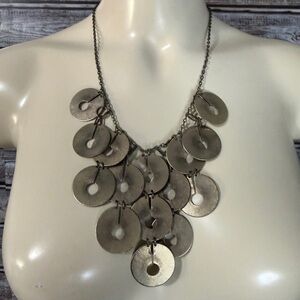 Berry for Anthropologie Brass tone Cha Cha disc medallion necklace